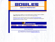 Tablet Screenshot of bowlesproperties.com